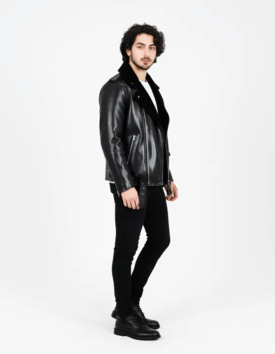 New%20Men's%20Casual%20Biker%20Style%20Black%20PU%20Leather%20Jacket%20with%20Tartan%20Collar%20-%20Image%205