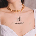 Waterproof Temporary Tattoo Sticker Chinese Characters World Peace Long Live Freedom Tatto Flash Tatoo Tato for Women Men. 