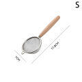 1Pc 304 Stainless Steel Mesh Filter Spoon With Wooden Handle Flour Filter Spoon Household Kitchen Fried Food Filter Colanders. 