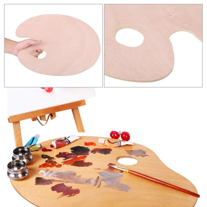 Vintage%20Artist%20Oval%20Wooden%20Palette%20Oil%20Painting%20Tray%20Wood%20Ellipse%20Drawing%20Palette%20-%20Image%204