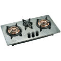 Indus 3 Burner Gas Hob Steel With Imported Burners And Auto Ignition HSS-320 - Grey. 