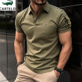 CARTELO Summer Embroidery Lapel Polo Shirt Men's Short Sleeve Business Casual Fashion Slim Fit Polo Shirt Male T-shirt. 