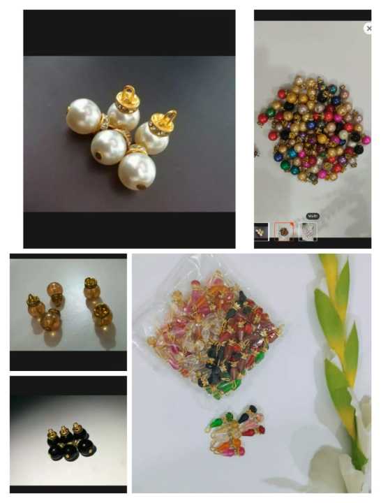 Tussels beads Button for shirts, scarfs and duppattas (24 Pieces)