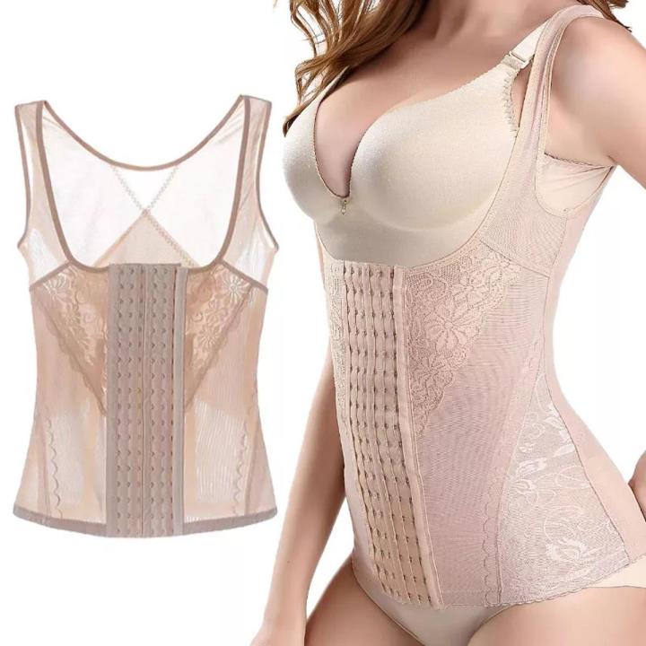 Flat Stomach Corset Shapewear Women Lace Corrective Underwear Wasit Curve Shaper