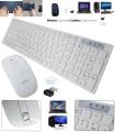 White Slim 2.4GHZ Wireless Keyboard and Mouse For PC Laptop. 