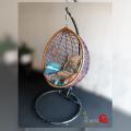 Luxurious Egg Chairs Customized. Brown,+ Purple, Outdoor / Indoor Egg Chair with Black Iron Stand. | Jhoola |Chair.. 