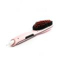 HQT906 - Digital Hair Straightner Brush - Pink. 