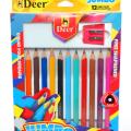 Deer Jambo Color Pencil Set with Sharpener – 12 Colors. 