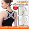 ​Smart Posture Corrector Vibration Belt USB Rechargeable Intelligent Vibration Induction Sensor Reminder High Elasticity Adjustable Upper Back Shoulder Lumbar Waist Support Belt for Children and Adult​. 