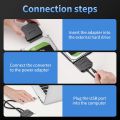 POSUGEAR SATA USB 3.0 Adapter, 5 Gbps Super Speed USB to SATA Cable for External 2.5 Inches/3.5 Inch HDD/SSD SATA I/II/III Hard Drive Adapter, Support UASP, External Power Supply 12V 2A Power Adapter, Compatible with PC, MacBook, PS5, Xbox, PS4. 