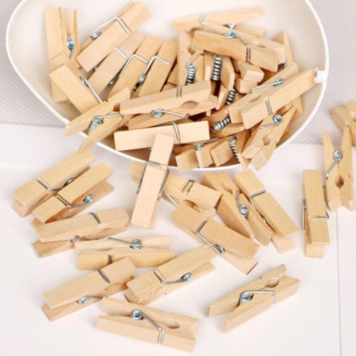 Pack of 20 Wooden Clips For Cloths With 2 free Clips