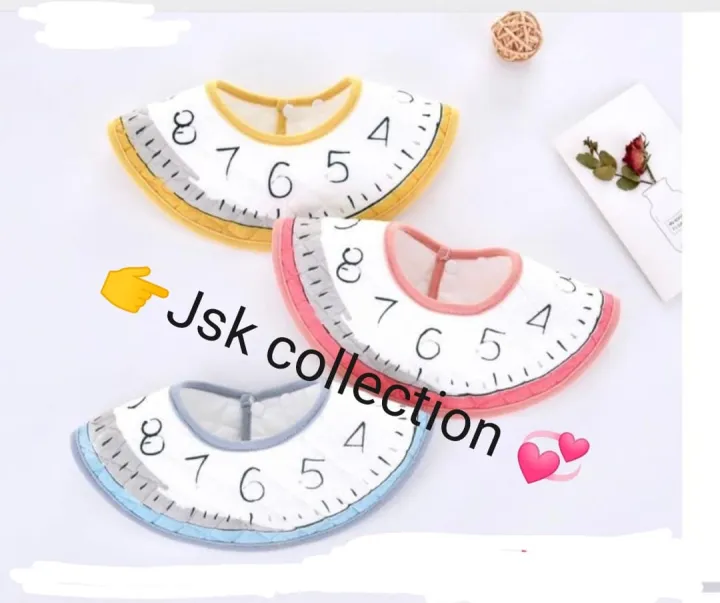 Baby%20round%20shape%20Bibs%20Feeding%20Bibs%20napkin%20%20Bandana%20unisex%20Burp%20Cloths%20Baby%20soft%20new%20style%20bib%20pack%20of%202%20-%20Image%204