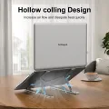 【PURE】 Metal Laptop Stand Aluminium ~ Portable Aluminum Alloy Base, Foldable Laptop Metal Stand Cooling Pad with Adjustable Height & Anti Slip Rubber Grips ~ Compatible with All Laptops, Macbook, Tablet, Notebook ~ Silver by FunBug. 