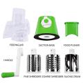 Manual Vegetable Slicer, Vegetable Slicer, 3-in-1 Multi-Function Drum Grater, Veggie Chopper Rotary Drum Grater, Cheese Grater with 3 Stainless Steel Cutting Drums (Green). 