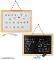 Magnetic White and Black Board for Kids with Marker, Chalk, Duster, and Magnetic ABC & 123 – Dual-Sided Learning Magnet Board Toy for Wall and Table Use | Magnetic Whiteboard for Kids with Pen & Eraser | Fun Educational Magnet Board for Toddlers and Child. 