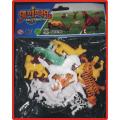 Emily 12 Pieces Rubber and Plastic Animal Toys set Jungle set for kids. 