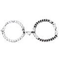 2Pcs Heart Magnetic Bracelets for Lovers-  Set of 2 pcs Broken heart Stainless Steel bracelet for couples- Gift for girls and boys2Pcs/Set Heart Magnetic Couple Bracelets for Lovers- Broken heart Stainless Steel bracelet for couples. 