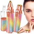 Rechargeable And Flawless Eyebrow Hair Remover- Painless Epilator for Women with LED Light Suitable for Facial, Legs, Armpit And Bikini Area. 