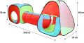 3 in 1 Children's, Kids Pop Up Play Tent and Tunnel Set -Foldable Pop up Kids Toddler Play Tent for Boys, Girls, Indoor Outdoor Use with Tunnel and Ball Pit. 