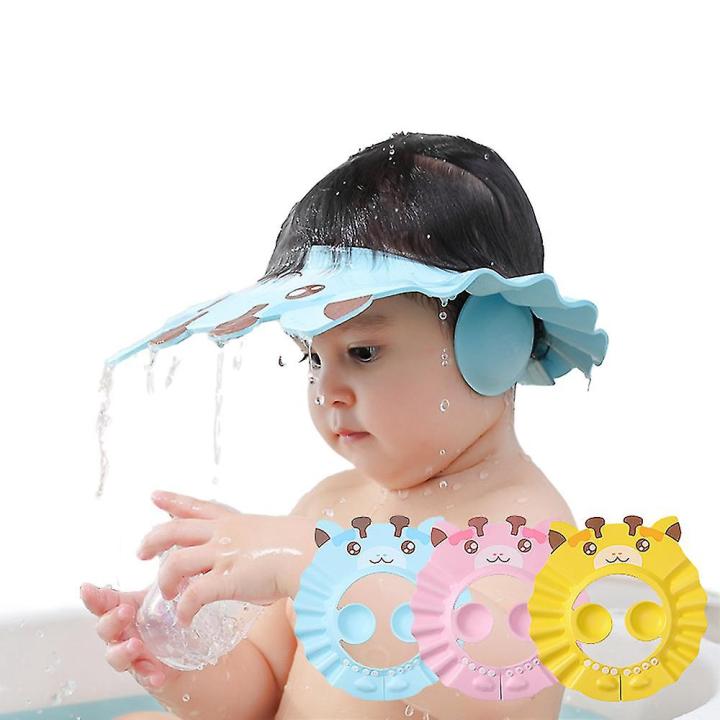 Baby%20Kids%20Shower%20Cap%20Shampoo%20Bath%20Bathing%20Hat%20Silicone%20Adjustable,Protection%20Eye%20Ear%20for%20Toddler,%20Baby,%20Kids,%20Children%20-%20Image%202