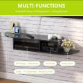 2 Tier Modern Wall Mount Floating Shelf TV Console 40x10x10 inch for Cable Boxes/Routers/Remotes/DVD Players/Game Consoles. 