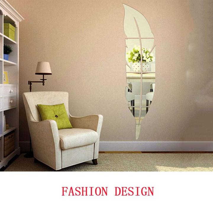 Mirror%20Wall%20Decor%20Sticker%20Leaf%20Shape%20Art%20Wall%20-%20Rounded%20Corner%20Acrylic%20Removable%20Mirror%20Set%20for%20Home%20Living%20Room%20Bedroom%20Decor%20(29%20x%207%20Inch,%206%20Pack)%20-%20Image%206