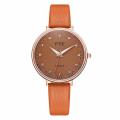 Clock Ladies Quartz Wristwatches Leather Band Elegant Rhinestones Love Mark Black Dial Casual Bracelet Watch Woman. 