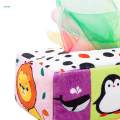 Baby Tissue Box Toy Silky Tissue Early Educational for Indoor Home Preschool Infants. 