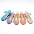 Frozen 2 Ice and Snow Romance Elsa Girls' Sandals Cinderella Crystal Children's High Heels Princess Shoes. 