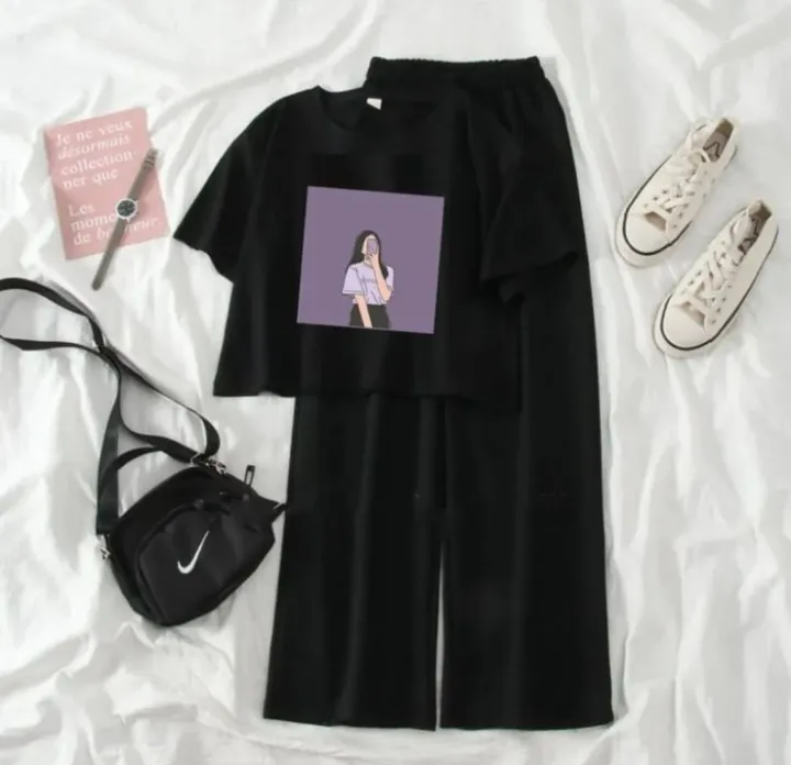 Summer%20Crop%20Top%20T-Shirt%20and%20Flapper%20Trouser%20Set%20for%20Women,%20Free%20Size%20-%20Image%207