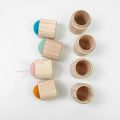Retro Style Stitching Pins Sewing Needle Cylinder Box Embroidery Craft Woode Needles Storage Holder Pin Cushion Sewing Needle Case Sewing Tools. 