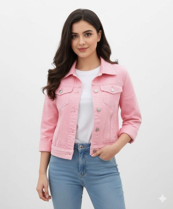 Women’s Cozy Blue Denim Coat for Winter | Daraz.pk