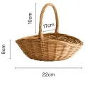 Wicker Basket Wicker Storage Basket with Handle, Gift Hamper Basket, Picnic Baskets, Kitchen Basket Small. 