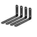 L Shape Shelf Bracket – Wall Shelf Bracket – Floating Shelf Brackets – Premium Quality Heavy-Duty Shelf Brackets – 90 Degree 4 Pcs Black Color Customized by HB Steel Fixerr. 