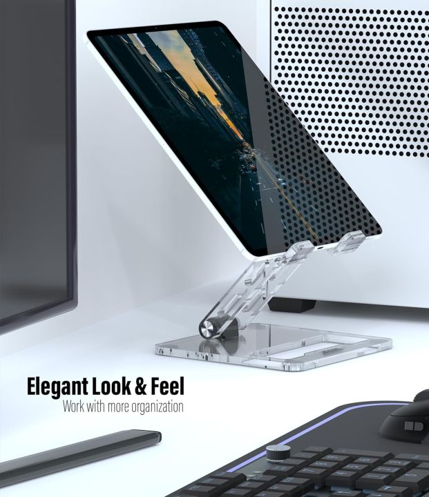 ZAW%20Adjustable%20Tablet%20Stand,%20Stylish%20&%20Ergonomic%20iPad%20Pro%20Holder,%20Computer%20Table%20Accessories,%20Acrylic%20iPad%20Mount,%20(ZTH-250)%20Compatible%20with%2012.9%20Air%20Mini%204%203%202,%20Nexus,%20Tab%20(8-13")%20-%20Image%207