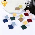 2Pairs Women Fashion Color Block Geometric Square Drop Stud Earrings Jewelry. 