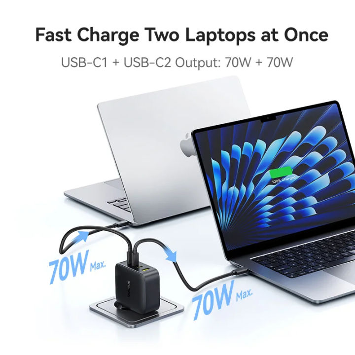 Baseus%20140W%20GaN%20Fast%20Charger,%20EnerFill%20FH11%20(3*USB-C%20PD%20+%201*USB-A)%20Compact%20Adapter%20-%20Image%203