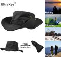 Sun Hat for Men Cotton Summer Breathable Foldable Safari Boonie Hat. 