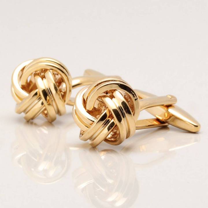 Silver/Golden%20Knot%20Cufflinks%20for%20Men%20-%20Image%204