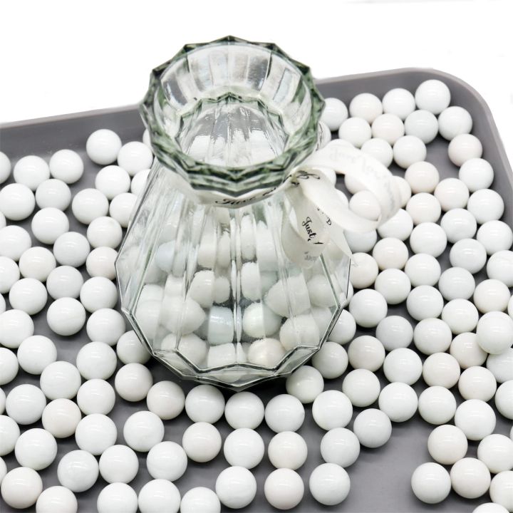 CRYSTAL KING White Transparent glass balls, glass balls, 16mm, diameter 100g, decorative balls, transparent, clear, marble, glass balls, decorative glass balls, decoration, balls, glass balls, clear