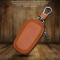 Car Key Holder Case Men's Key Bag PU Leather Universal Keychain Wallet Pouch. 