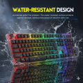 RGB Aura Gaming Keyboard | Transparent Built Rainbow LED Backlit Mechanical Feel 104-Key Wired Keyboard | Full-Size Gaming Keyboard for PC, Laptop, Desktop & Office Use | Stylish Modern Backlit RGB Keyboard for Gamers. 