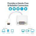 HAMLET CABLE AND VIDEO ADAPTER 0.13M USB C VGA for Mac-Book Pro 2018-17, i_Pad /Air 2018 WHITE. 