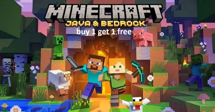 Minecraft Java & Bedrock Edition disk and usb 1.21 latest 2 games