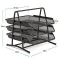 Heavy Duty Metal 3 Tier story Desktop Document Letter Tray / Office 3 Tier Heavy Duty Metal Desktop Letter Tray / File Organizer Sorter Desk Document Organizer / Shelf Tray Magazine Holder Paper. 