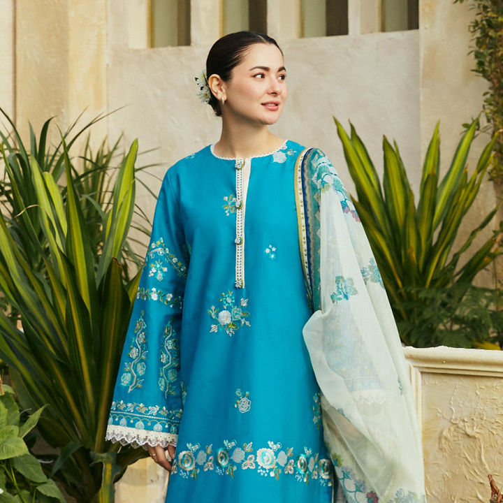 Zara Shahjahan Coco Collection 2024 Summer Lawn 3 Piece Unstitched for Women - Zoya-8B