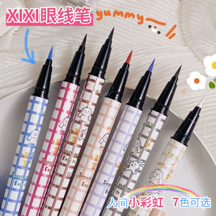 XIXI Colorful Eyeliner Non-smudging, waterproof and sweatproof, long-lasting, novice beginner colored liquid eyeliner