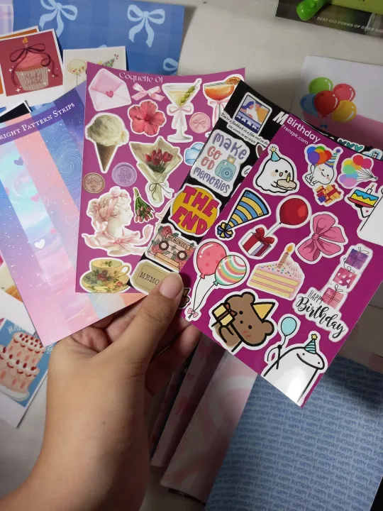 Birthday%20Journaling%20Kit%20-%204%20A6%20size%20UNCUT%20sticker%20sheets,%2016%20polaroids,%2042%20pcs%20craft%20paper%20-%20Image%207