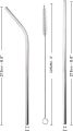 Pack of 4 Stainless Steel Straws + Straw Cleaning Brush | Metal Straw for Drinking Juice | Eco Friendly & Reusable. 