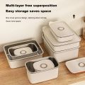 Food Container with Transparent Lid 304 Stainless Steel Refrigerator Storage Box with Airtight Lid Large Capacity Fridge Organizer for Vegetables Fruits Dishwasher Safe Food Container Refrigerator. 